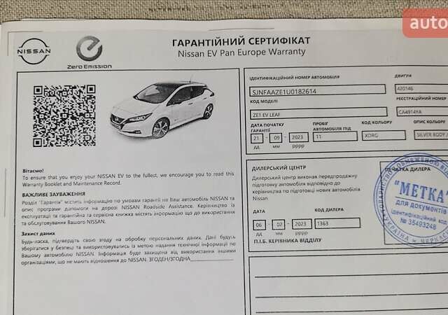 Серый Ниссан Лиф, объемом двигателя 0 л и пробегом 25 тыс. км за 24000 $, фото 23 на Automoto.ua