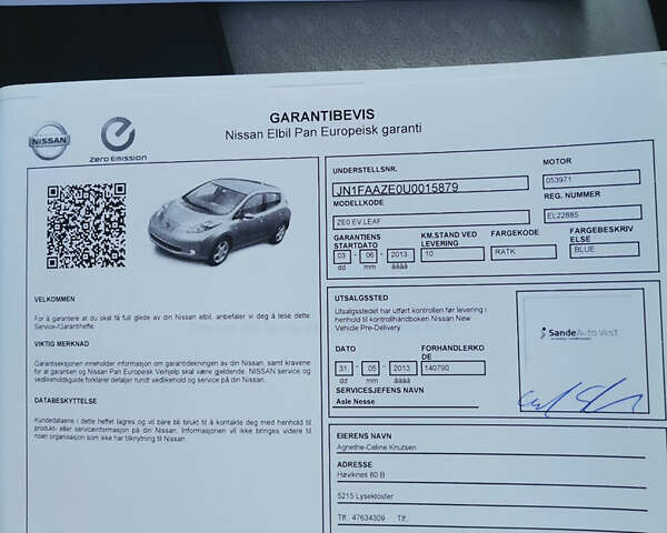 Синій Ніссан Ліф, об'ємом двигуна 0 л та пробігом 120 тис. км за 4500 $, фото 29 на Automoto.ua