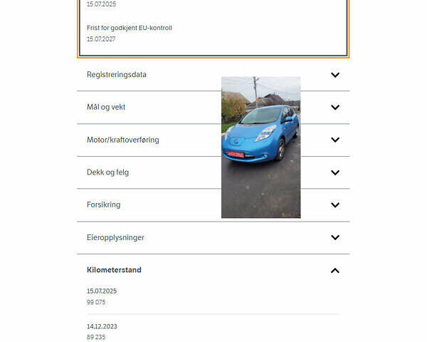 Синий Ниссан Лиф, объемом двигателя 0 л и пробегом 100 тыс. км за 3600 $, фото 24 на Automoto.ua