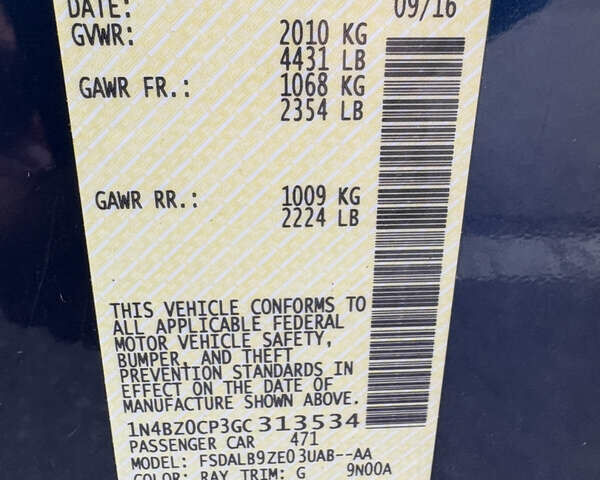 Синій Ніссан Ліф, об'ємом двигуна 0 л та пробігом 114 тис. км за 7500 $, фото 13 на Automoto.ua