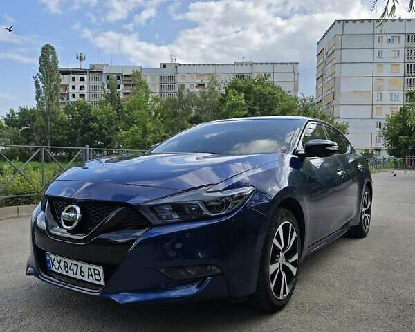 Синий Ниссан Максима, объемом двигателя 3.5 л и пробегом 215 тыс. км за 15700 $, фото 1 на Automoto.ua