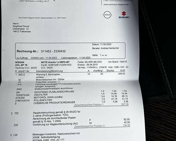 Серый Ниссан Ноут, объемом двигателя 1.39 л и пробегом 239 тыс. км за 6200 $, фото 78 на Automoto.ua