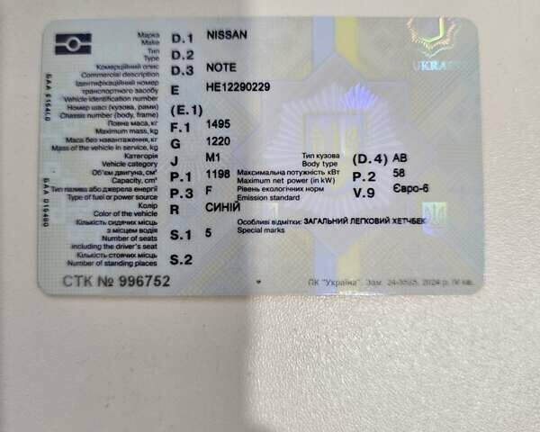 Синий Ниссан Ноут, объемом двигателя 1.2 л и пробегом 30 тыс. км за 11500 $, фото 1 на Automoto.ua