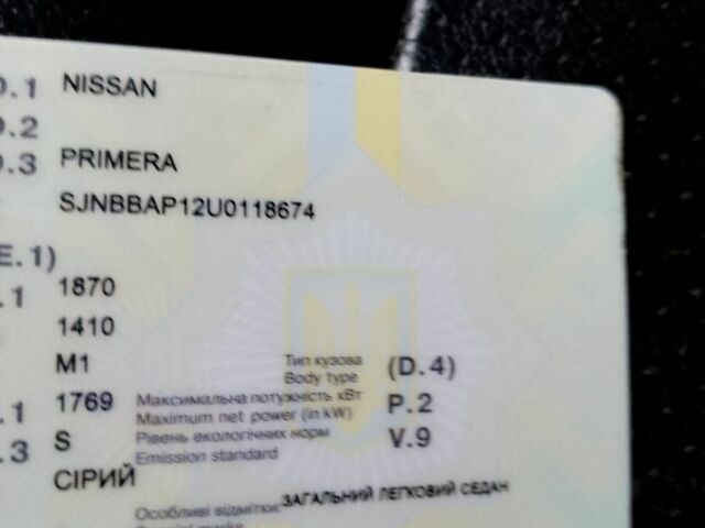 Серый Ниссан Примера, объемом двигателя 1.8 л и пробегом 300 тыс. км за 3200 $, фото 6 на Automoto.ua