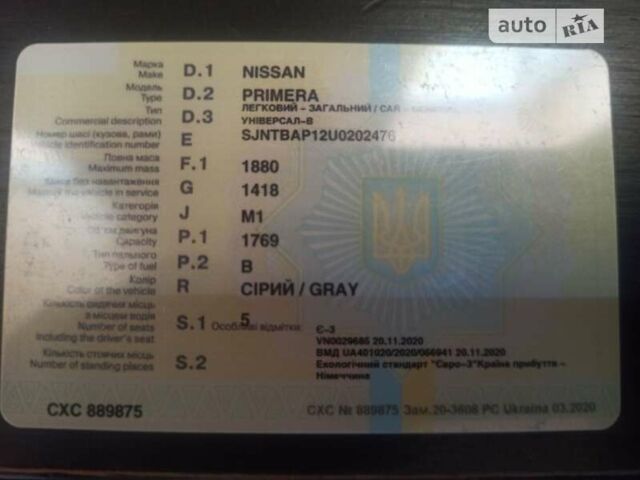 Сірий Ніссан Прімера, об'ємом двигуна 1.8 л та пробігом 171 тис. км за 2100 $, фото 1 на Automoto.ua