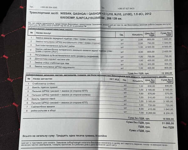 Белый Ниссан Кашкай, объемом двигателя 1.5 л и пробегом 277 тыс. км за 9300 $, фото 34 на Automoto.ua