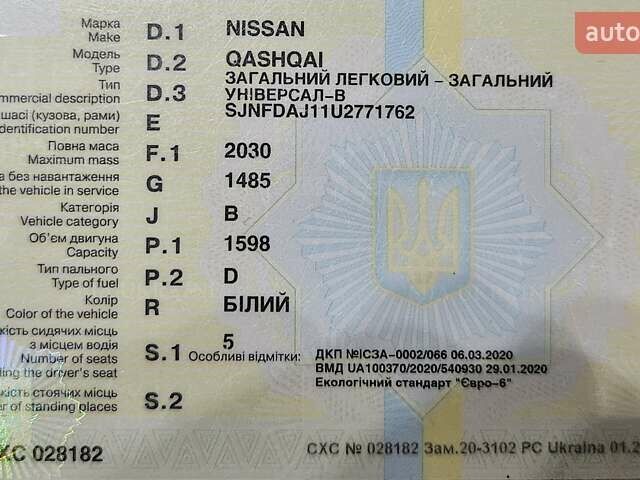 Білий Ніссан Кашкай, об'ємом двигуна 1.6 л та пробігом 103 тис. км за 19000 $, фото 12 на Automoto.ua