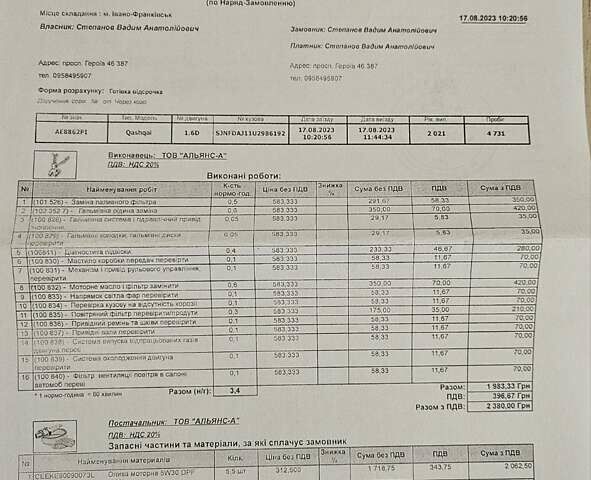 Белый Ниссан Кашкай, объемом двигателя 1.6 л и пробегом 7 тыс. км за 24650 $, фото 5 на Automoto.ua