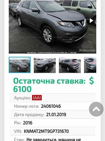 Серый Ниссан Rogue, объемом двигателя 2.5 л и пробегом 124 тыс. км за 12850 $, фото 3 на Automoto.ua