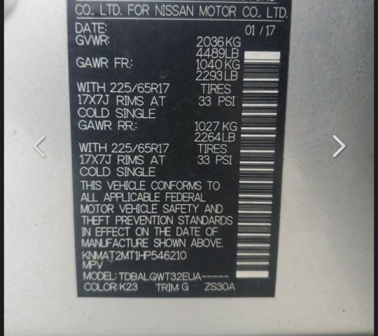 Сірий Ніссан Rogue, об'ємом двигуна 2 л та пробігом 204 тис. км за 9100 $, фото 1 на Automoto.ua