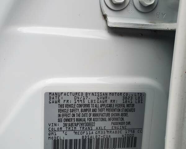 Белый Ниссан Сентра, объемом двигателя 1.8 л и пробегом 46 тыс. км за 9100 $, фото 15 на Automoto.ua