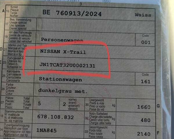 Серый Ниссан ИксТрейл, объемом двигателя 1.6 л и пробегом 156 тыс. км за 15699 $, фото 45 на Automoto.ua