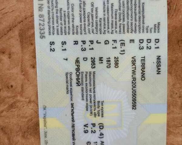 Красный Ниссан Terrano II, объемом двигателя 3 л и пробегом 274 тыс. км за 4300 $, фото 1 на Automoto.ua