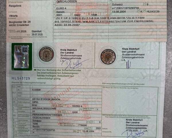 Черный Опель Астра, объемом двигателя 1.6 л и пробегом 229 тыс. км за 4900 $, фото 16 на Automoto.ua