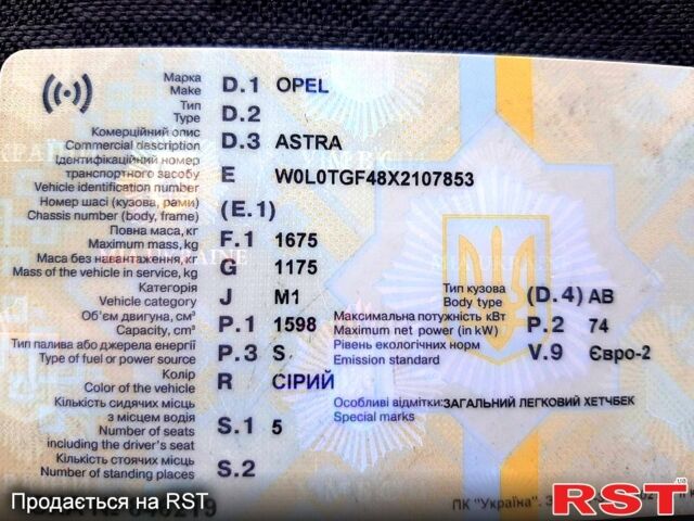 Серый Опель Астра, объемом двигателя 1.6 л и пробегом 342 тыс. км за 2300 $, фото 1 на Automoto.ua