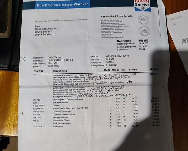 Серый Опель Астра, объемом двигателя 1.4 л и пробегом 257 тыс. км за 4499 $, фото 10 на Automoto.ua