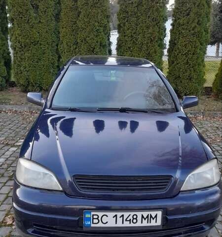 Синий Опель Астра, объемом двигателя 1.6 л и пробегом 375 тыс. км за 2100 $, фото 1 на Automoto.ua