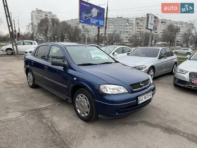 Синий Опель Астра, объемом двигателя 1.36 л и пробегом 77 тыс. км за 3300 $, фото 2 на Automoto.ua