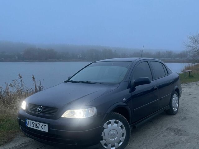 Синий Опель Астра, объемом двигателя 1.6 л и пробегом 217 тыс. км за 3100 $, фото 1 на Automoto.ua
