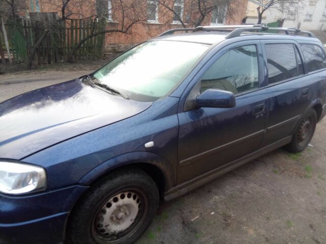 Синий Опель Астра, объемом двигателя 1.6 л и пробегом 410 тыс. км за 2299 $, фото 1 на Automoto.ua