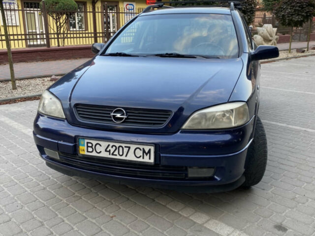 Синий Опель Астра, объемом двигателя 1.7 л и пробегом 380 тыс. км за 3300 $, фото 1 на Automoto.ua