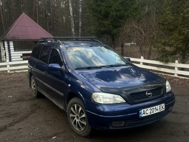 Синий Опель Астра, объемом двигателя 1.6 л и пробегом 342 тыс. км за 3200 $, фото 1 на Automoto.ua