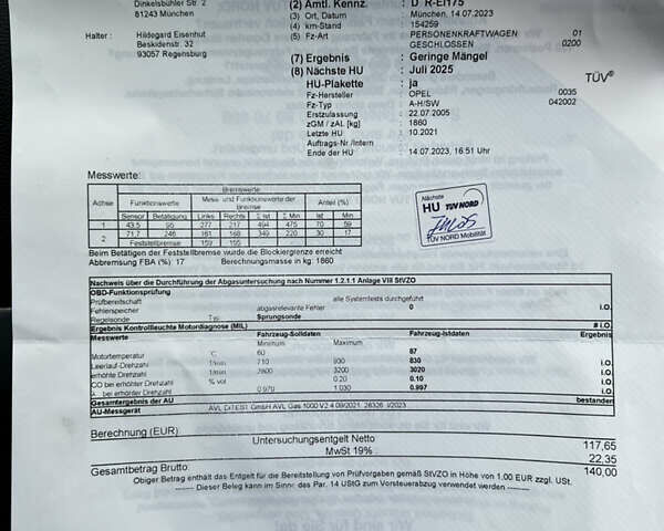 Синий Опель Астра, объемом двигателя 1.6 л и пробегом 173 тыс. км за 5400 $, фото 32 на Automoto.ua