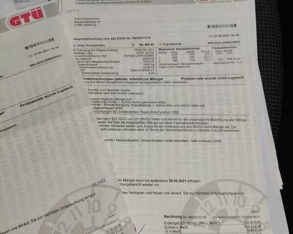 Синий Опель Астра, объемом двигателя 1.6 л и пробегом 230 тыс. км за 5650 $, фото 31 на Automoto.ua