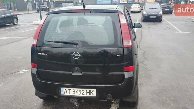 Черный Опель Мерива, объемом двигателя 1.6 л и пробегом 240 тыс. км за 3550 $, фото 6 на Automoto.ua