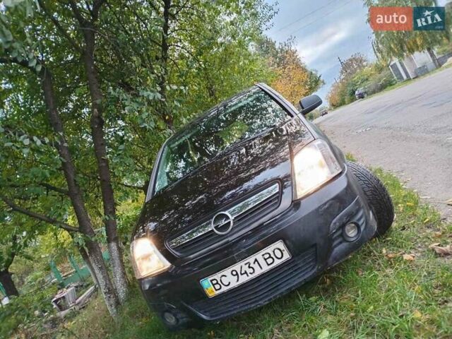 Черный Опель Мерива, объемом двигателя 1.6 л и пробегом 145 тыс. км за 2350 $, фото 3 на Automoto.ua