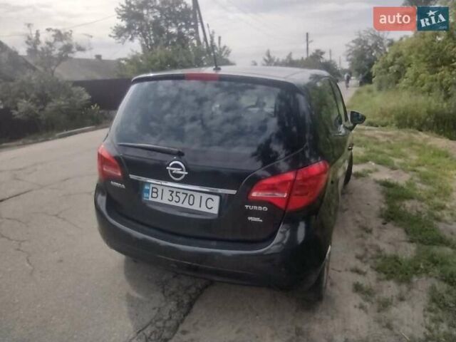 Черный Опель Мерива, объемом двигателя 1.36 л и пробегом 210 тыс. км за 7100 $, фото 3 на Automoto.ua