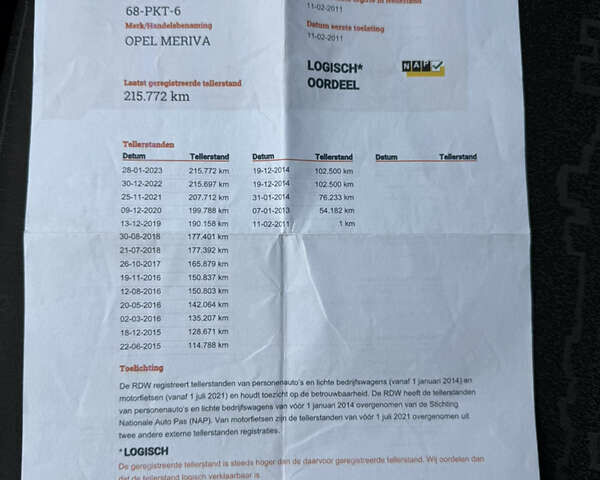 Серый Опель Мерива, объемом двигателя 1.36 л и пробегом 244 тыс. км за 5900 $, фото 19 на Automoto.ua