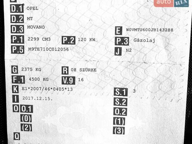 Серый Опель Movano, объемом двигателя 2.3 л и пробегом 287 тыс. км за 18890 $, фото 60 на Automoto.ua