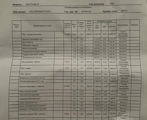 Синий Опель Омега, объемом двигателя 2 л и пробегом 340 тыс. км за 2400 $, фото 5 на Automoto.ua