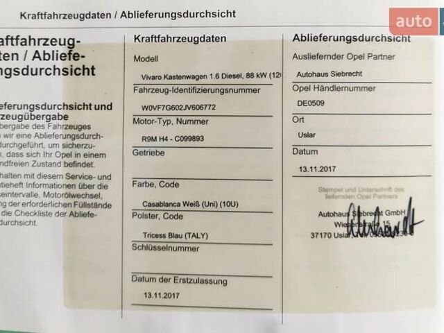 Белый Опель Виваро, объемом двигателя 1.6 л и пробегом 237 тыс. км за 13800 $, фото 50 на Automoto.ua