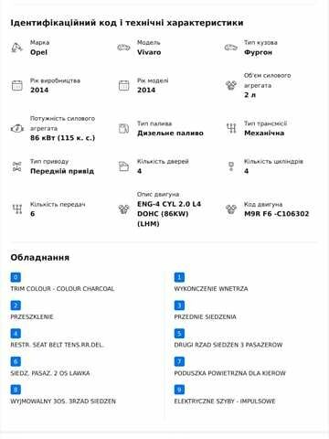 Серый Опель Виваро, объемом двигателя 2 л и пробегом 307 тыс. км за 14600 $, фото 37 на Automoto.ua