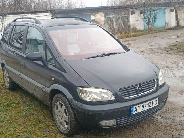 Черный Опель Зафира, объемом двигателя 2.2 л и пробегом 480 тыс. км за 3200 $, фото 1 на Automoto.ua