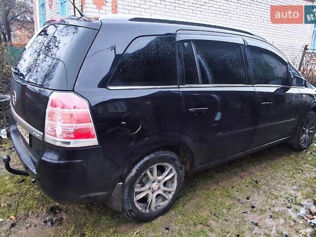Черный Опель Зафира, объемом двигателя 1.9 л и пробегом 380 тыс. км за 5900 $, фото 5 на Automoto.ua
