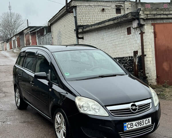 Черный Опель Зафира, объемом двигателя 1.9 л и пробегом 266 тыс. км за 5999 $, фото 3 на Automoto.ua