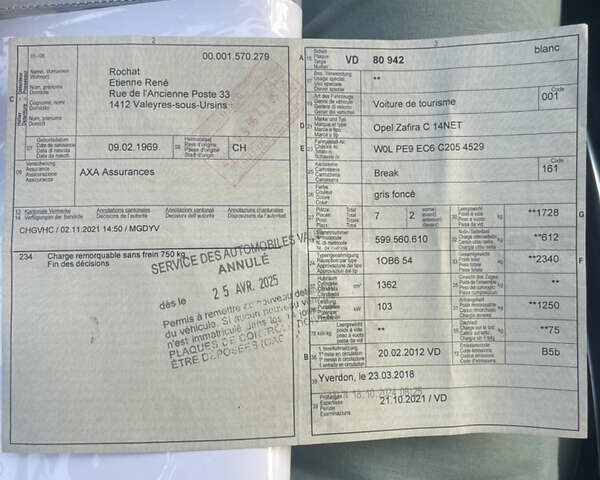 Сірий Опель Зафіра, об'ємом двигуна 0 л та пробігом 157 тис. км за 9999 $, фото 58 на Automoto.ua