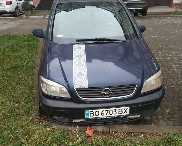 Синий Опель Зафира, объемом двигателя 2 л и пробегом 250 тыс. км за 2500 $, фото 4 на Automoto.ua
