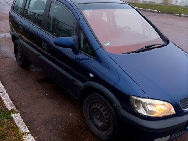 Синий Опель Зафира, объемом двигателя 1.6 л и пробегом 350 тыс. км за 2550 $, фото 3 на Automoto.ua