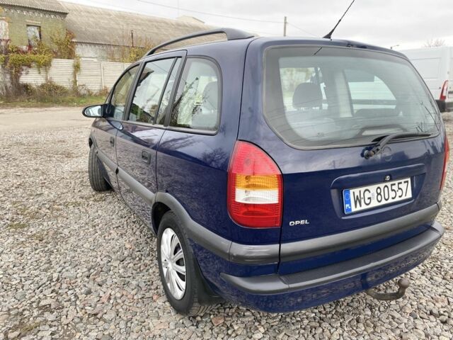 Синій Опель Зафіра, об'ємом двигуна 2 л та пробігом 200 тис. км за 2300 $, фото 1 на Automoto.ua