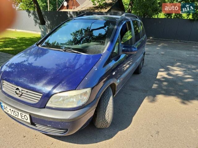 Синий Опель Зафира, объемом двигателя 2 л и пробегом 290 тыс. км за 3800 $, фото 4 на Automoto.ua
