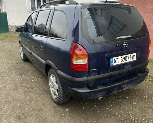 Синий Опель Зафира, объемом двигателя 2 л и пробегом 385 тыс. км за 3200 $, фото 3 на Automoto.ua