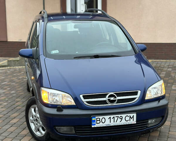 Синий Опель Зафира, объемом двигателя 1.6 л и пробегом 230 тыс. км за 3650 $, фото 4 на Automoto.ua