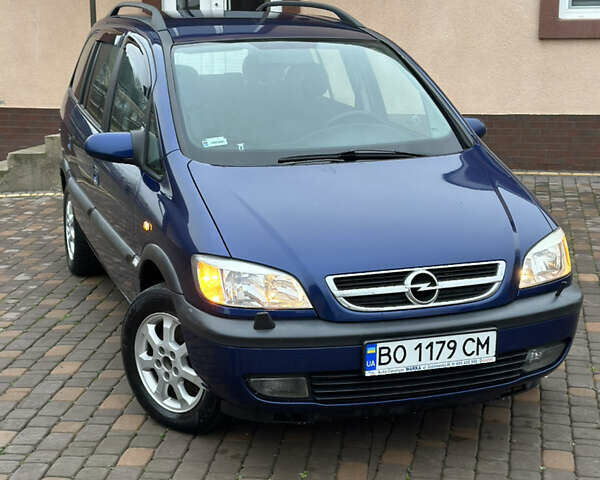 Синий Опель Зафира, объемом двигателя 1.6 л и пробегом 230 тыс. км за 3650 $, фото 2 на Automoto.ua