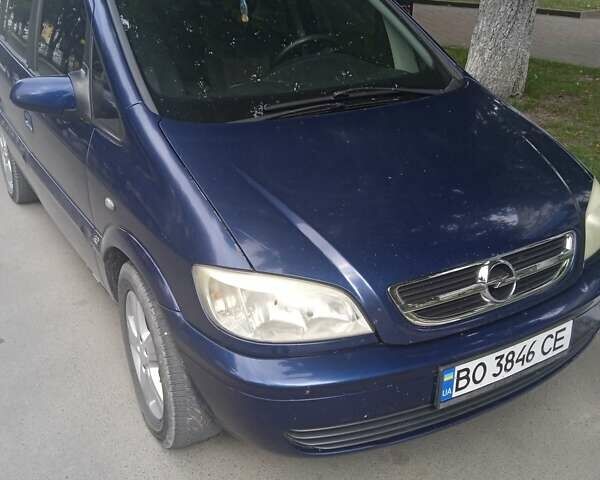 Синий Опель Зафира, объемом двигателя 1.6 л и пробегом 310 тыс. км за 4000 $, фото 2 на Automoto.ua