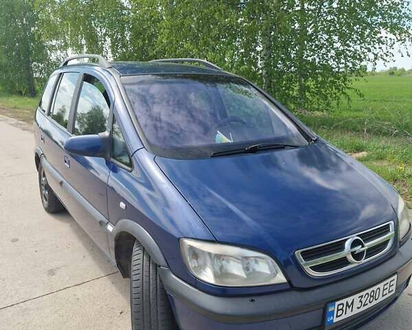 Синий Опель Зафира, объемом двигателя 2 л и пробегом 380 тыс. км за 3100 $, фото 8 на Automoto.ua