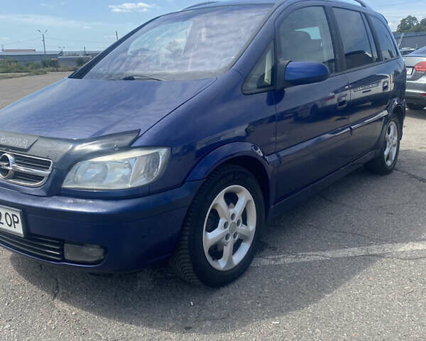 Синий Опель Зафира, объемом двигателя 2.17 л и пробегом 350 тыс. км за 4650 $, фото 1 на Automoto.ua